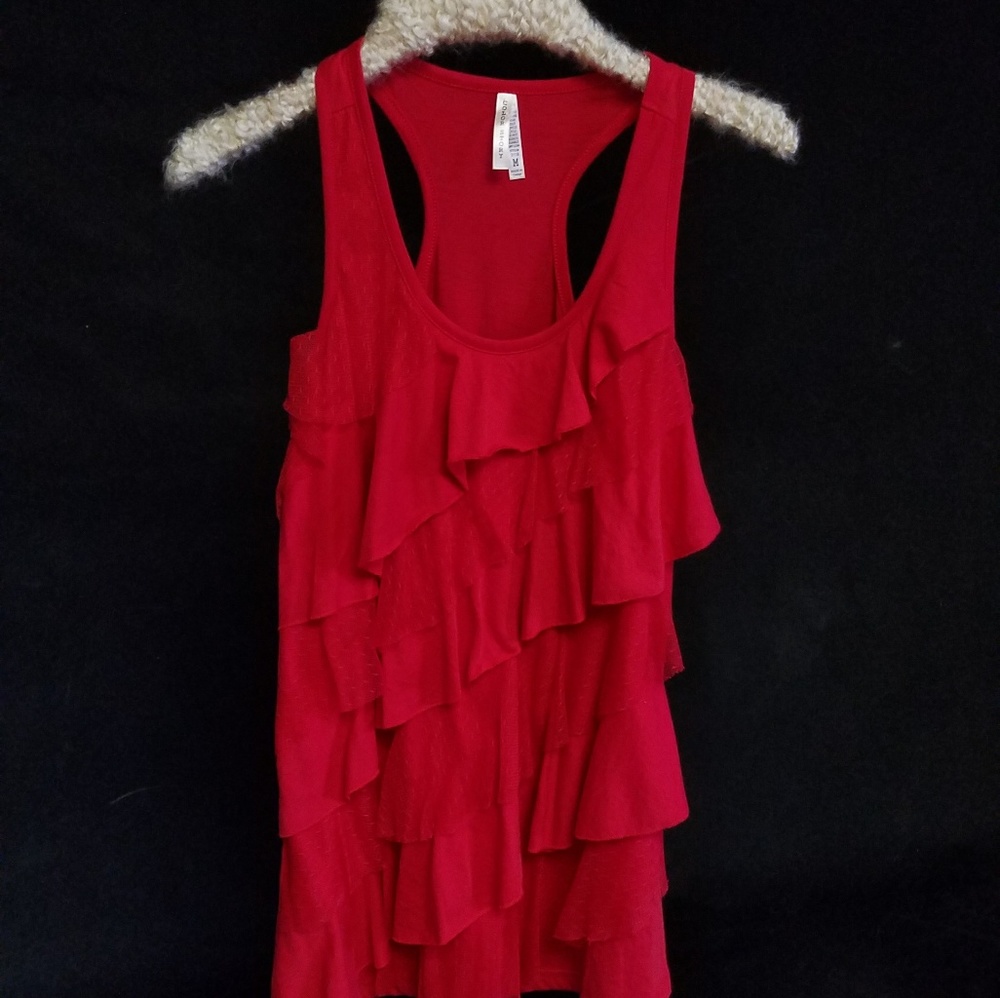 Ruffle racerback tank